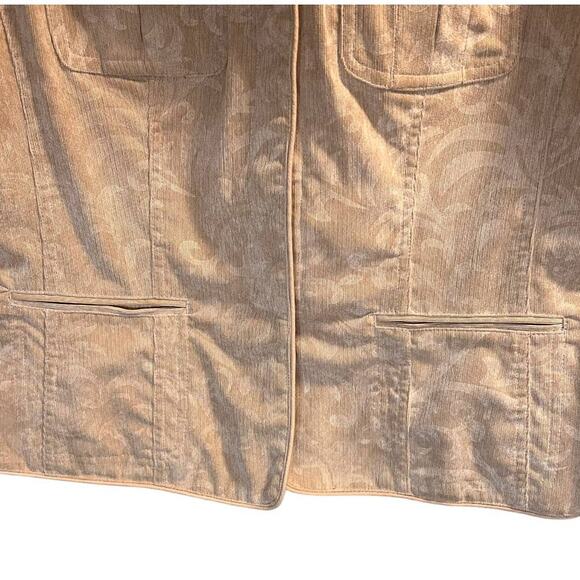 Chico’s Corduroy Palia Jacket Size Small in Camel Jacquard Damask - Picture 5 of 13